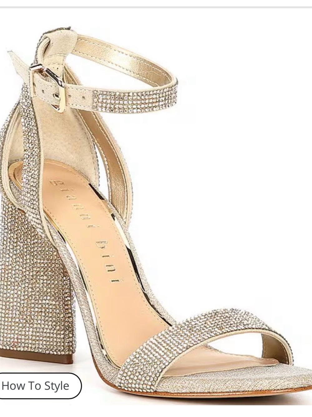 Gianni Bini Pink Crystal Ankle-Strap Block Heel Sandals Size 10